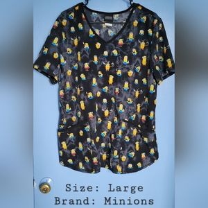 Scrubstar scrub top: Large/Black